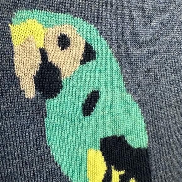 Garnet Hill 100% Merino Wool Parrots Sweater Sz XS - Picture 4 of 8